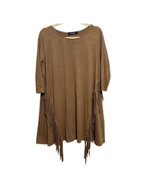 Brown Annabelle Small Suede Fringe Dress